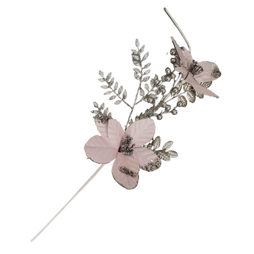 Magnolia Spray Pink & Silver 70cm
