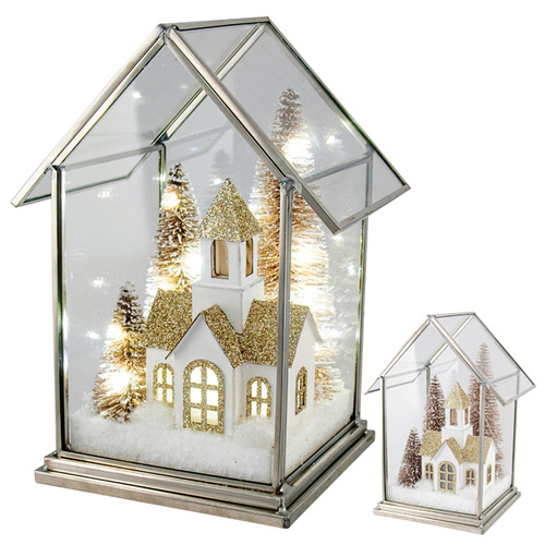 Acrylic Champagne House w.LED Lights 19cm