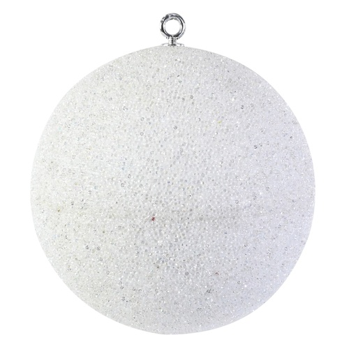 Icy Bead Bauble White 25cm
