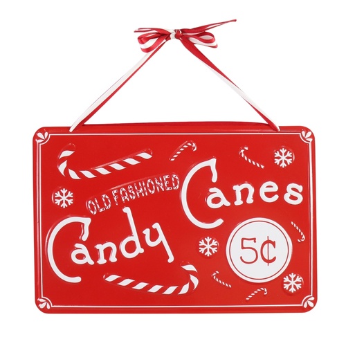 Metal Candycane Sign 35cm