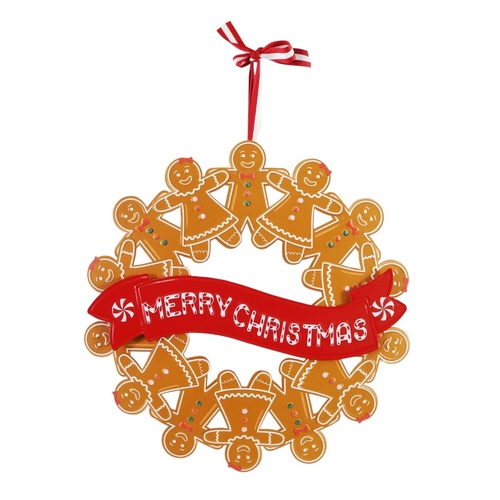 Metal Gingerbread Wreath 36cm