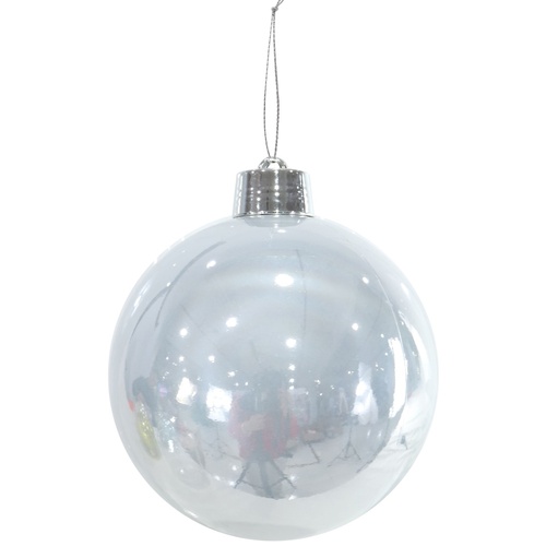 Bauble Pearl Silver 20cm