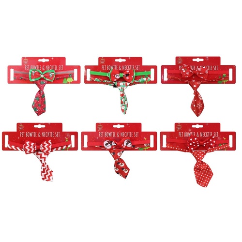 Pet Bowtie & Necktie 6 Asst 11cm
