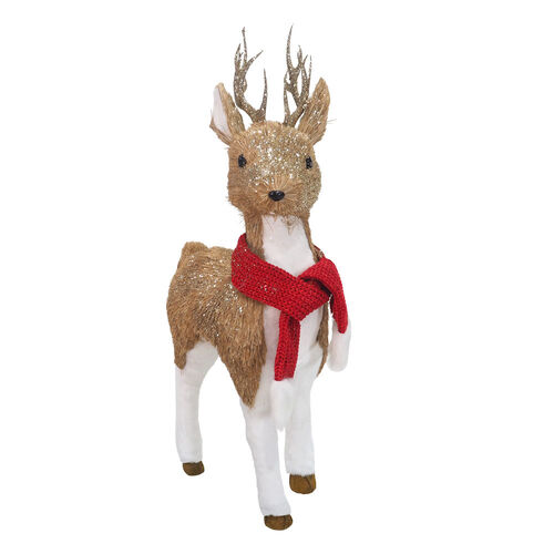 Reindeer Red Scarf Standing 71cm