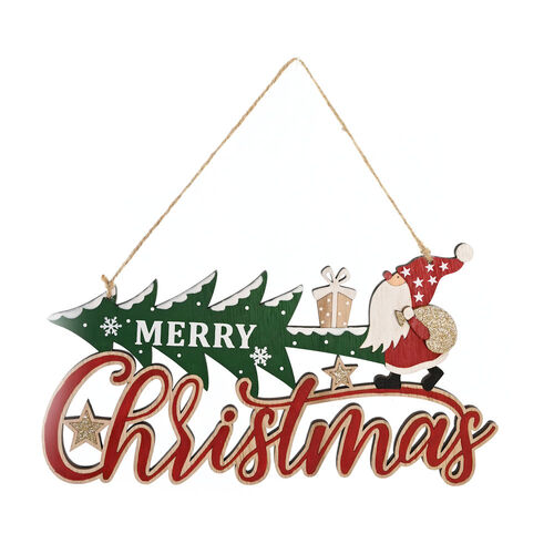 Christmas Tree Sign Hanging 30cm