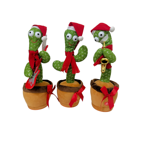 Sing n Twirl Christmas Cactus 1pc 3 Assorted 45cm