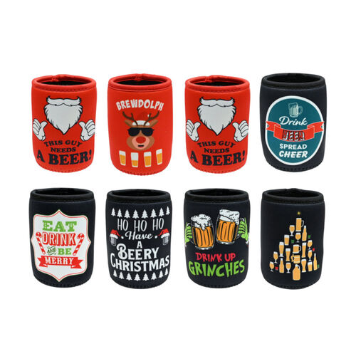 Christmas Stubby Cooler 1pc Mixed