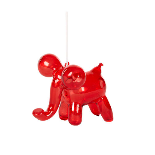 Elephant Balloon Animal Red Hanging 10cm