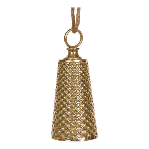 Embossed Gold Long Bell 31cm
