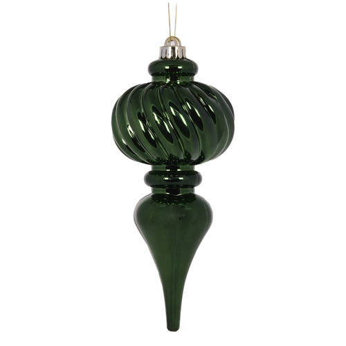 Dark Green Mercury Orb Finial 27cm