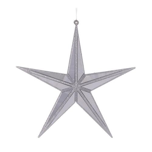 5 Point Hanging Star Silver 27cm