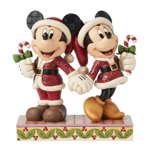 Minnie & Mickey w. Candycanes 16cm