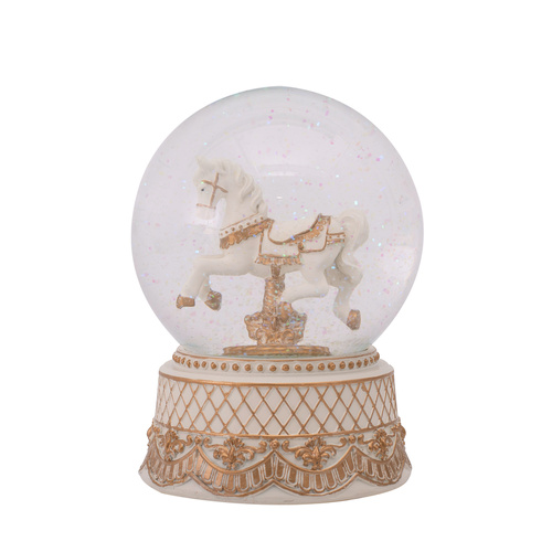 Rocking Horse Snowglobe 18cm