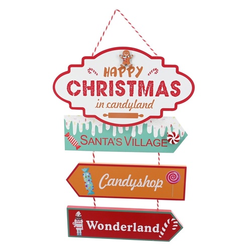Christmas Candyland Hanging Sign 38cm