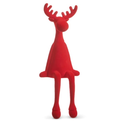 Flocked Red Moose 48cm