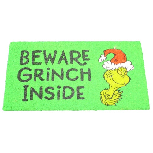 Beware Grinch Doormat 75cm