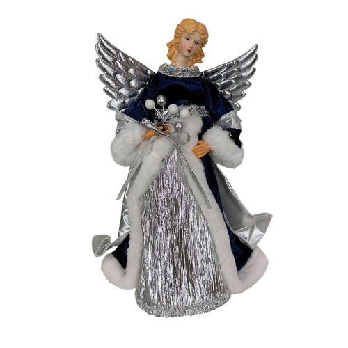 Silver & Blue Angel 30cm