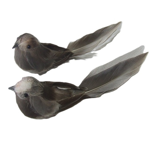 Tan Bird 1pc Clip 15cm