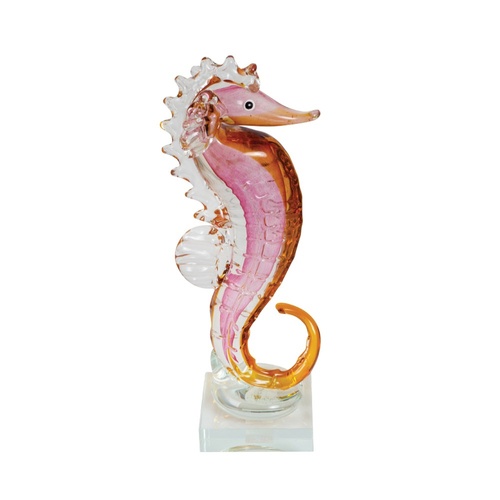 Seashorse Morse Zibo Art Glass 27cm