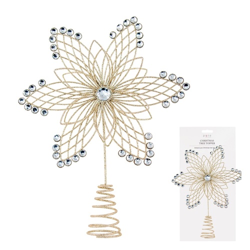 Wire Flower Tree Topper 33cm