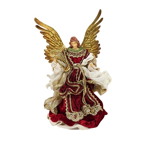 Angel w. Harp Red