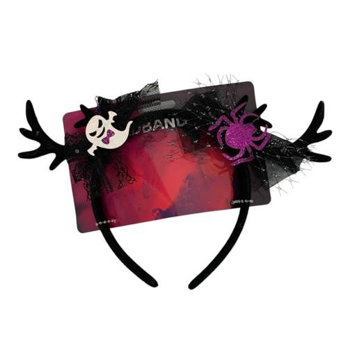 Spider Halloween Horns Headband 