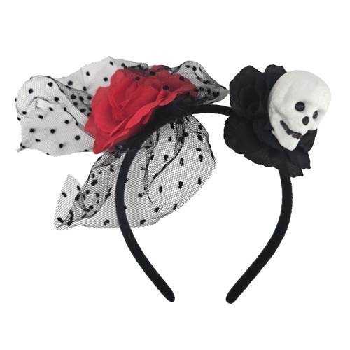 Skull Veil Headband