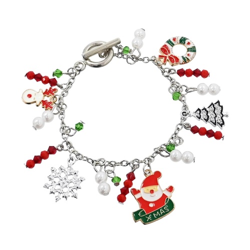 Christmas Charm Bracelet Wreath 10cm