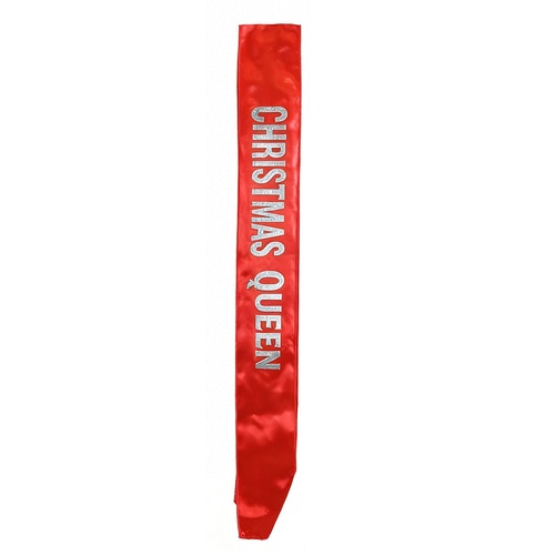 Queen Christmas Pageant Sash 78cm