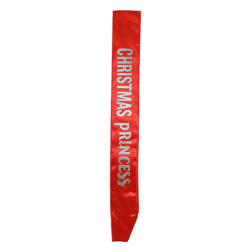 Princess Christmas Pageant Sash 78cm