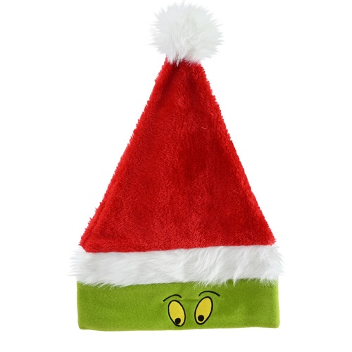 Mean Green Eyes Santa Hat 45cm