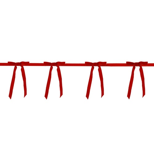 Red Velvet Ribbon Bow Garland 240cm