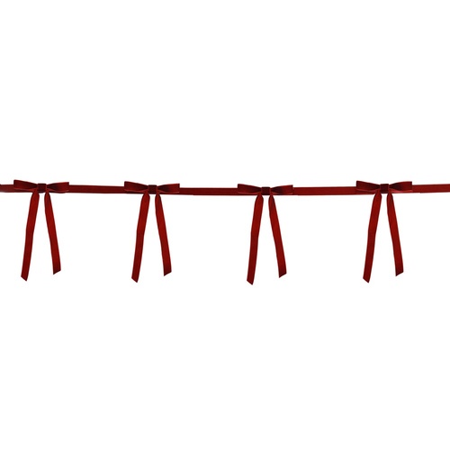 Burgundy Velvet Ribbon Bow Garland 240cm