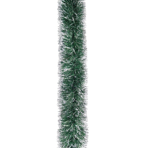 Metallic Green & Silver Tinsel 300cm