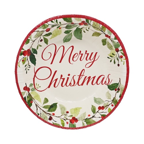 Merry Christmas Paper Bowl 6pk 