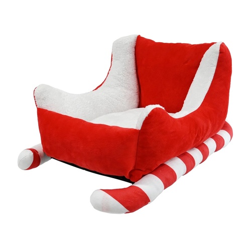 Pet Bed Plush Sleigh Red 63cm