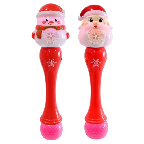 LED Christmas Bubble Wand 1pc 2 Asst Styles 37cm