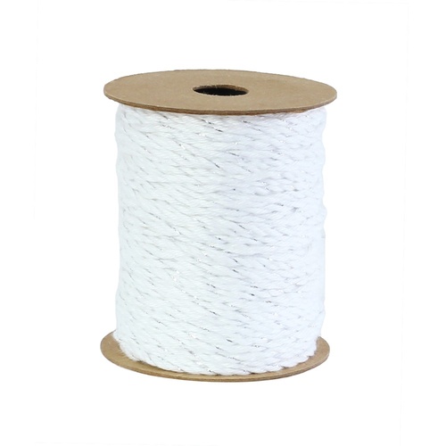 Metallic Twine White 1000cm
