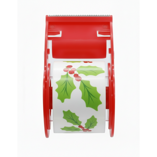 Big Pressie Tape w/Dispenser Holly 1500cm