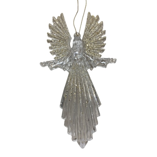 Acrylic Hanging Angel Straight Gold 16cm