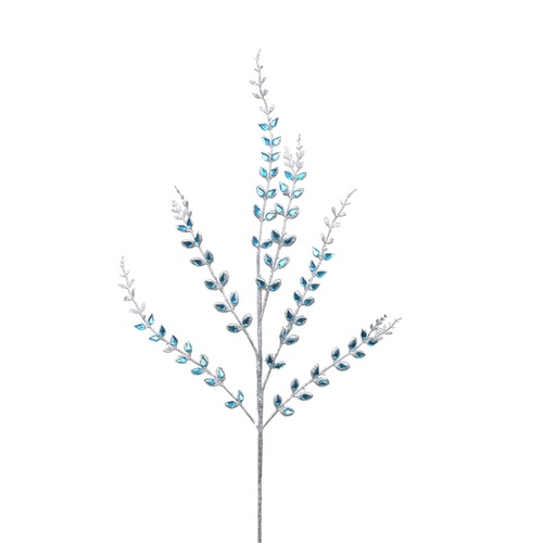 Blue Gem Glitter Stem 76cm