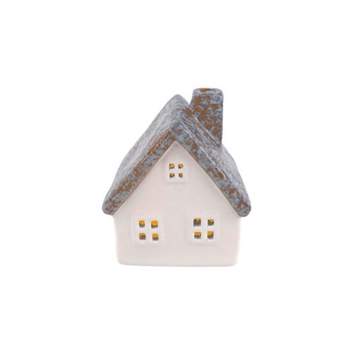 LED Ceramic Blue House 11cm