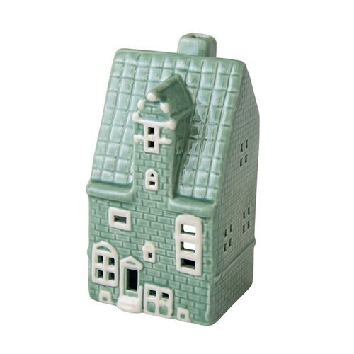 Tealight Ceramic Mint House 15cm