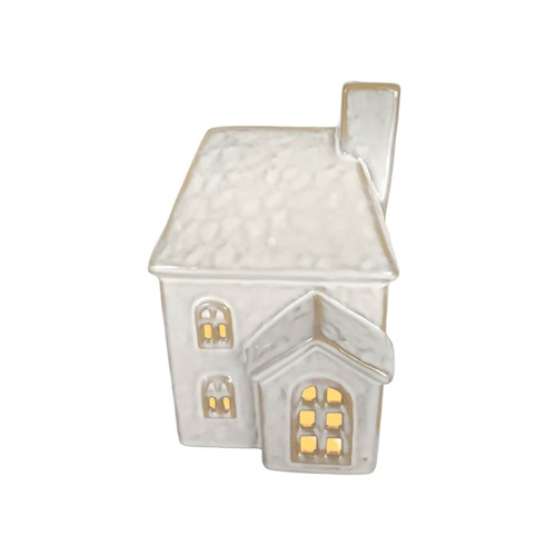 LED Ceramic Tealight House 15cm