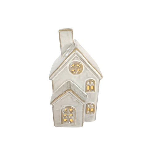 LED Ceramic Tealight House 15cm