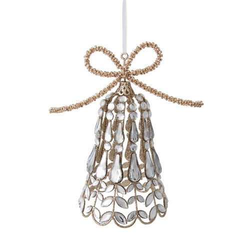 Jewelled Bell w. Bow 27cm