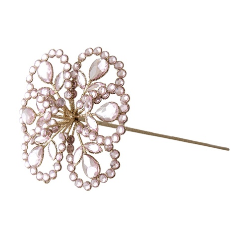 Jewelled Pink Magnolia Stem 44cm