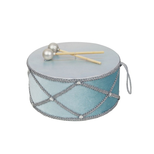 Pale Blue Velvet Drums 24cm