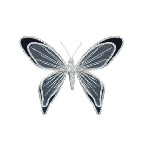 Navy Butterfly Clip 19cm