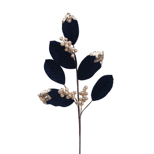 Midnight Blue Leaf Stem 70cm